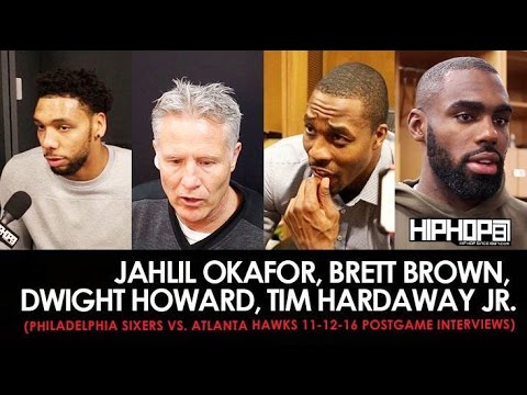 Jahlil Okafor, Brett Brown, Dwight Howard, Tim Hardaway Jr. (Sixers vs. Hawks Postgame Interviews)
