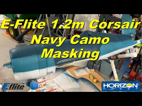E-Flite 1.2m Corsair Project: How to mask and paint US Navy camouflage