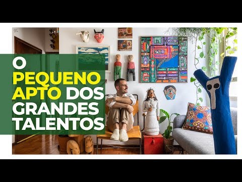 APARTAMENTO PEQUENO TODO DECORADO COM ARTE POPULAR BRASILEIRA - DECORAÇÃO QUE CONTA HISTÓRIAS