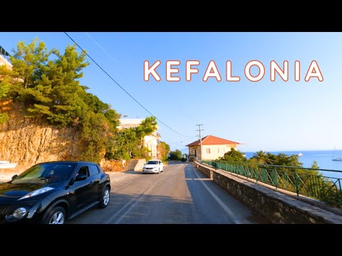 Skala to Poros - A beautiful morning drive in Kefalonia Greece - 4K