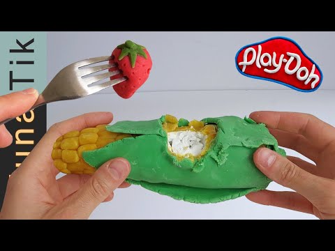 FUN with edible Play-Doh! EATING and Modeling real looking food! #asmr #plastisin #playdough #clay