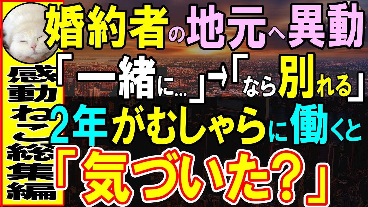 【感動する話】一流企業勤務の俺が婚約者の地元の田舎に転勤に…婚約者に伝えると「別れましょう」→２年後、元婚約者と再会すると…「気づいてくれた？」意外な展開に…【いい話・泣ける話・朗読】
