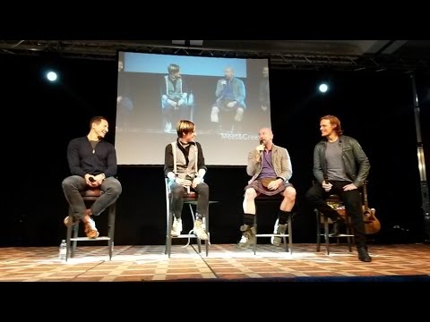 [Jibland 2016] Sasha Roiz, Reeve Carney, Graham McTavish, Sam   Heughan via periscope by @OutManders