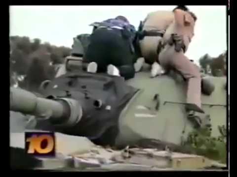 Stolen Military Tank vs Police in the Streets of San Diego - News Report on TV