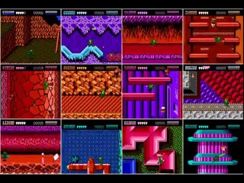 NES Battletoads walkthrough (All levels at the same time)