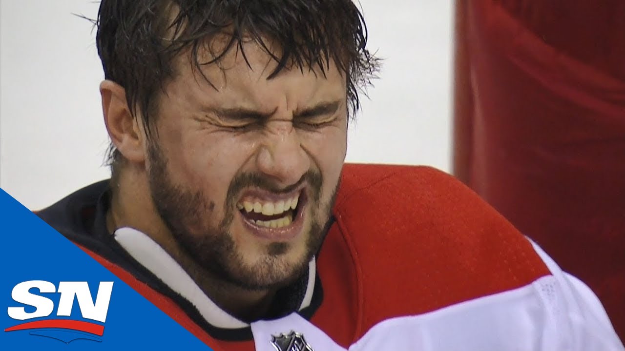 VIDÉO: OUCH...La puck direct dans face !!!