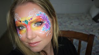 Bohemian Flower Princess Face Painting and Makeup