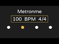Metronome | 100 BPM | 4/4 Time (with Accent )