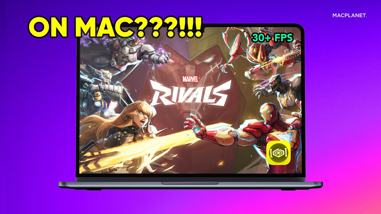 Playing Marvel Rivals on my MacBook Air