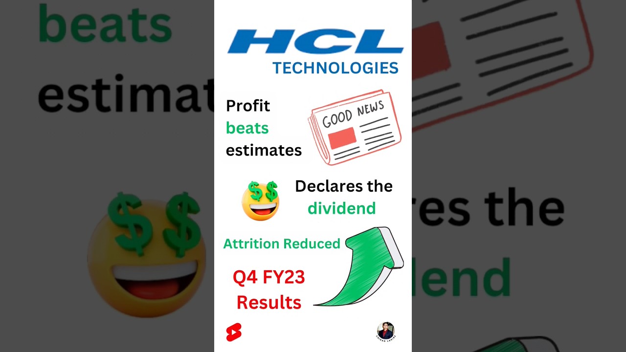 HCLTECH Q4 Results: 🤑 Profit jumps 11% YoY to #quarterresults2023 #dividends #hcltech