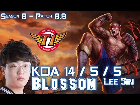 SKT T1 Blossom LEE SIN vs KHA'ZIX Jungle - Patch 8.8 KR Ranked