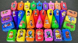 Paw Patrol Rainbow Slime🌈Magical Slime Bags, Suitcases in Ryder, Chase, Marshall,...Satisfying ASMR