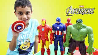 Capitão América Avengers Homem de Ferro Hulk Peppa Pig - Captain America Iron Man Super Hero ToysBR