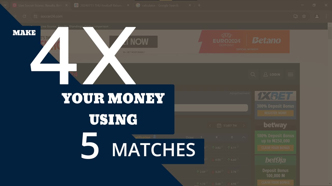 Easiest Way to Create 4 Odd Tickets With Just 5 Matches and Win | Predictions | Juventus | Betis