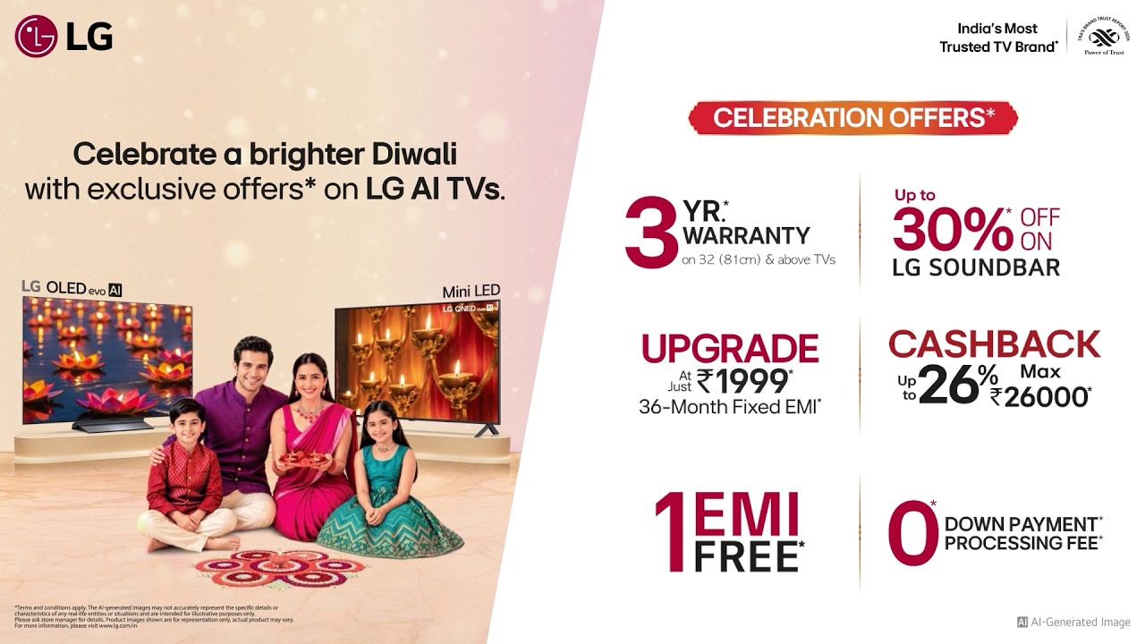 LG 164 cm (65) LG OLED evo AI G6 4K Smart TV OLED65G6PLA with α11 AI Processor Gen3, with Dolby Vision & Atmos 2026, OLED65G6PLA