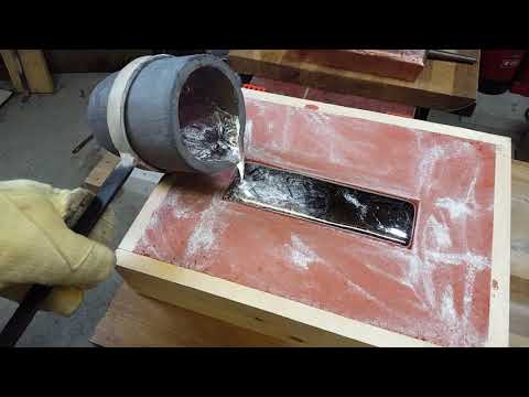 Massive Scrap Aluminium Ingot, Open Cast Into Petrobond Sand