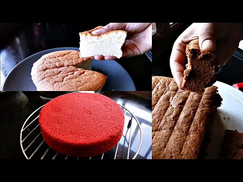 Sponge Cake, Chocolate Sponge cake, Red Velvet Sponge cake | WITH ENGLISH SUBTITLES | தமிழில்