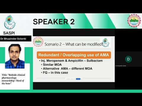 Bedside Clinical Pharmacology Stewardship—Need of the Hour | Dr. Bhupinder Solanki | SASPI Webinar