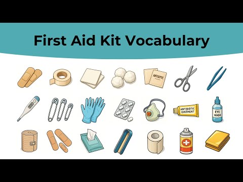 First Aid Kit Vocabulary in English | Learning with Pictures!