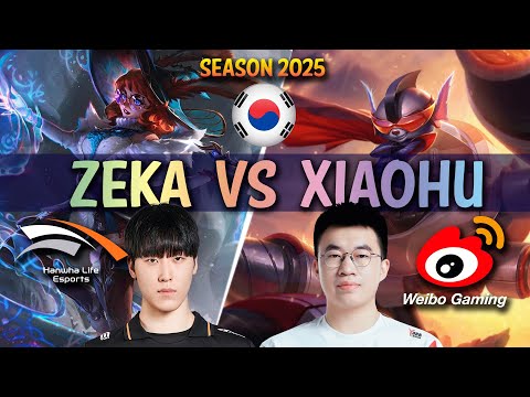 HLE Zeka vs WBG Xiaohu - Zeka AURORA vs Xiaohu RUMBLE Top - Patch 15.7 KR Ranked | lolrec