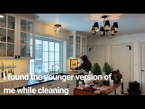 I found the younger version of myself while cleaning and organizing our cozy New England home