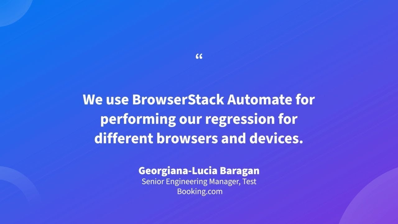 Booking.com leverages BrowserStack to improve testing experience and product quality