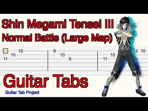 Shin Megami Tensei III Normal Battle Large Map Guitar Tutorial Tabs BGM 真・女神転生 III 通常戦闘 大マップ