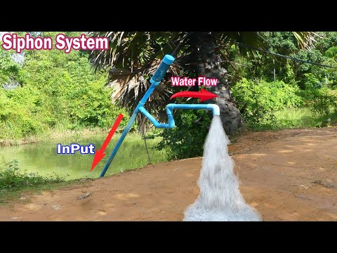 Auto Water - Siphon System!! How to install Hybrid System suck water from Big River for Big big Farm