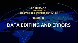 10 Data editing and errors