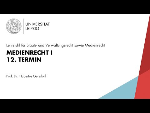 Medienrecht I [12. Termin]