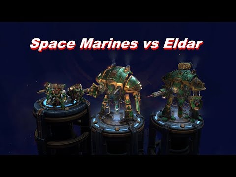 Space Marines vs Eldar, 3v3, Hard AI - Warhammer 40K: Dawn Of War 3