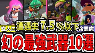 【激レア】シーズン2で使用率低いけど実は最強ぶっ壊れ武器ランキングTOP10(ゆっくり解説)【スプラトゥーン3】【スプラ3】