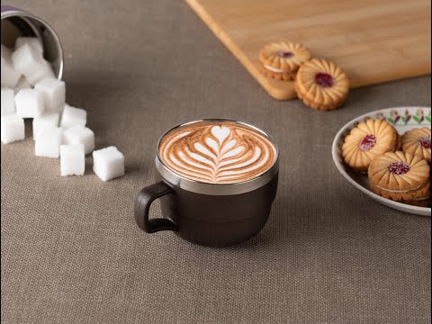 Tea Lover's  Preferable Choice Foldeble Lid Plastic, Stainless Steel Coffee Mug
