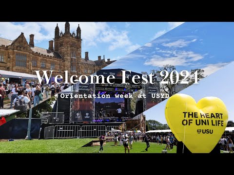 Welcome Fest 2024 - Orientation week at the University of Sydney (Australia Vlog #3)