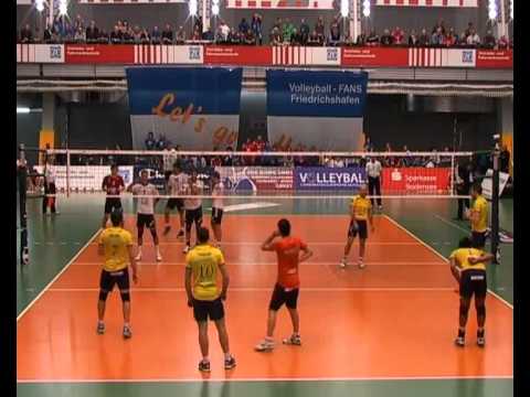 Thomas Jarmoc Number 1 in white jersey Vfb Friedrichshafen vs Remit Zalau