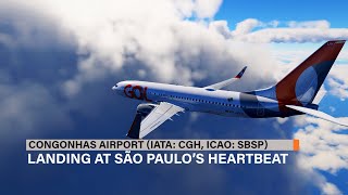 Congonhas Airport: Landing at São Paulo's Heartbeat | GOL Airlines | B737 Zibo Mod | #xplane12