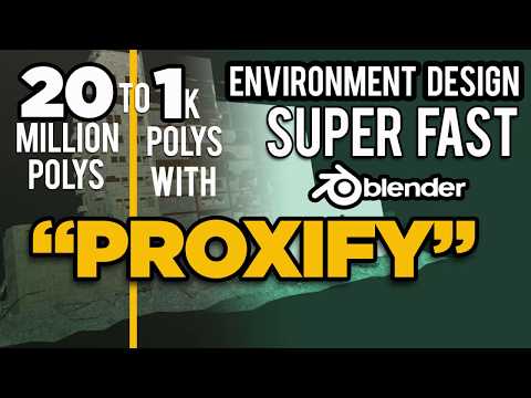 How to Kitbash big scenes using Blender's PROXIFY addon