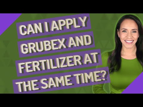 YouTube video about: Can I apply grubex and fertilizer at the same time?