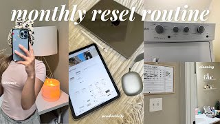 MONTHLY RESET ROUTINE🛁 | planning, self care, organizing my life, motivating, deep cleaning