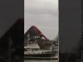 Storm Chiara vernielt het havengebouw van Drimmelen. Bron: Frank Eijkhout.