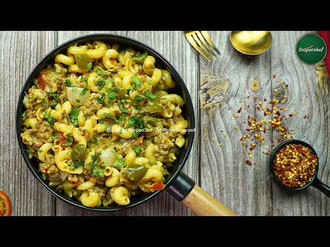 Cheesy Beef Macaroni Recipe | Keema Macaroni Recipe by SooperChef