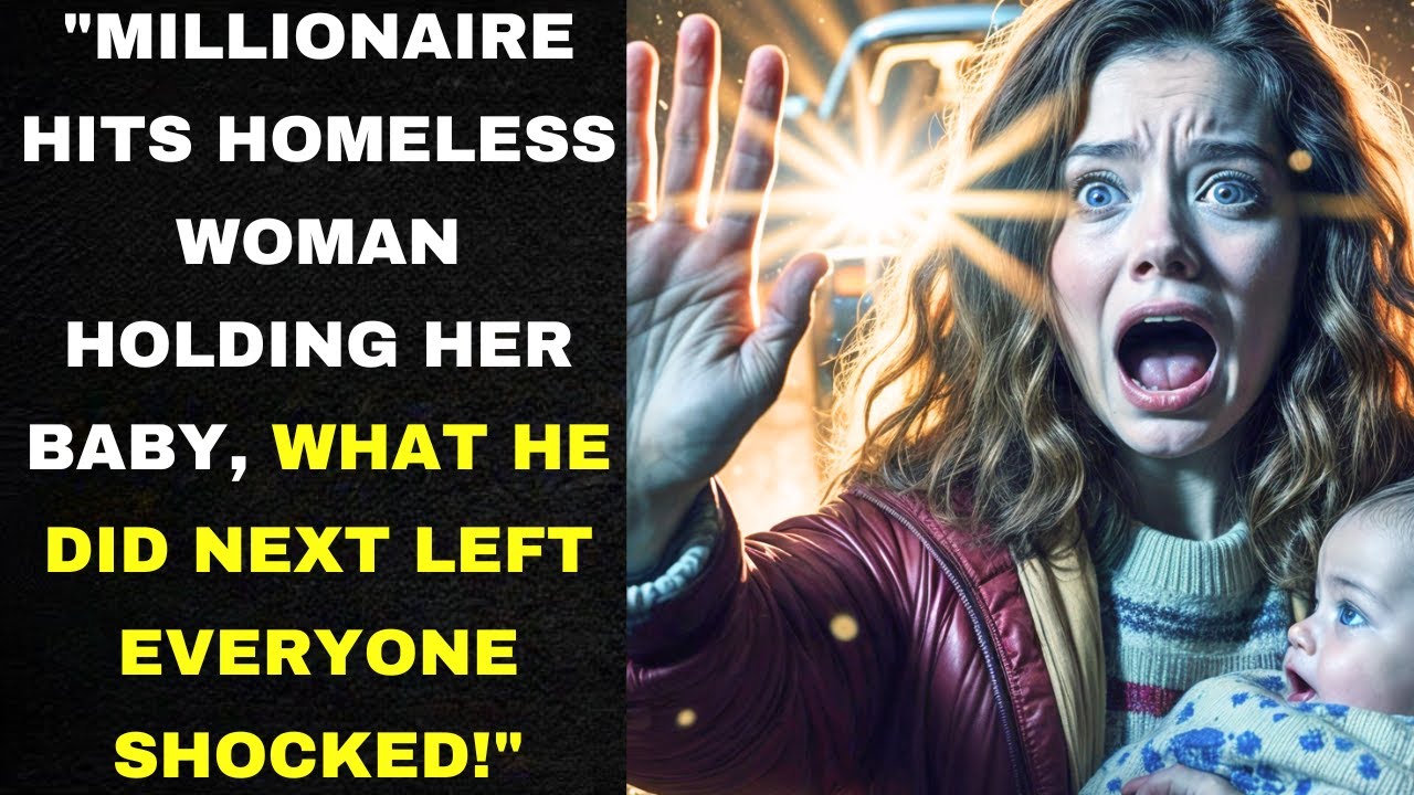 **"MILLIONAIRE HITS HOMELESS WOMAN HOLDING HER BABY, WHAT HE DID NEXT LEFT EVERYONE SHOCKED"**