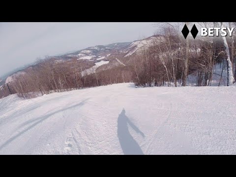 🏂 Mont Ste-Marie QC, Steepest Double Black Diamond Runs on a Snowboard! 4K UHD