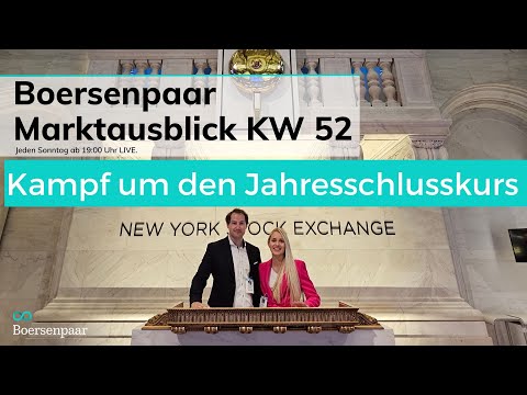Marktausblick KW 52 | Börse Jahresauftakt 2026 S&P500 DAX NASDAQ Aktien Börse WTI EURUSD DOWJONES