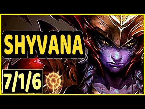 SHYVANA VS OLAF - 7/1/6 KDA JUNGLE GAMEPLAY CHALLENGER I