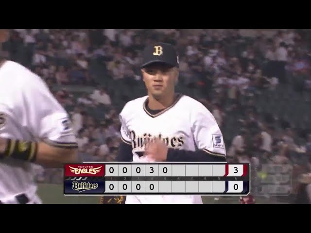 【5回表】追加点は与えない!! バファローズ・才木海翔 2アウト1,3塁を無失点に抑える!! 2024年7月19日 オリックス・バファローズ 対 東北楽天ゴールデンイーグルス