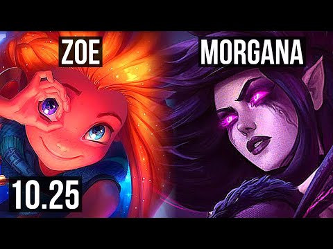 ZOE vs MORGANA (MID) | 10/0/5, Legendary, 500+ games | KR Diamond | v10.25