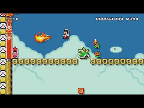 Escape Bowser's Fleet! by Joseph - Super Mario Maker - No Commentary 1bk