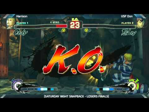 SSF4: Harrison (Cody) vs USF Don (Fei Long) - Losers Finals - Saturday Night Snapback 6.4