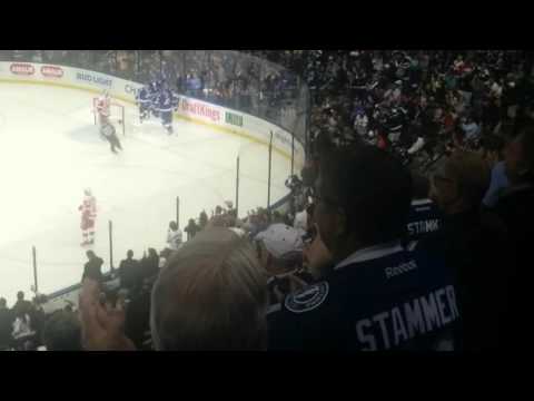 Lightning goal 5 on 3 power play vs. Red Wings